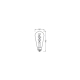 LEDVANCE LED bulb 1906 ST64 4W/16W E27 1800K 150lm NonDim 15Y smoke