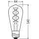 LEDVANCE LED bulb 1906 ST64 4W/28W E27 2000K 300lm NonDim 15Y gold