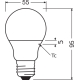 LEDVANCE LED bulb PFM A55 4.9W/40W E27 2700K 470lm NonDim 15Y opal