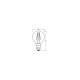 LEDVANCE LED chandelier PFM P45 4W/40W E14 2700K 470lm NonDim 15Y clear