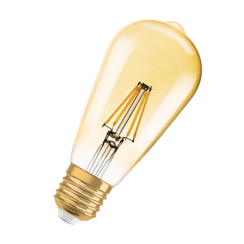 LEDVANCE LED filament bulb 1906 ST64 6.5W/55W E27 2400K 725lm Dim 15Y gold