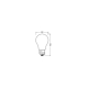 LEDVANCE LED filament bulb UE A60 2.5W/40W E27 3000K 525lm NonDim 50Y opal