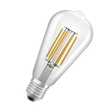 LEDVANCE LED filament bulb UE ST64 4W/60W E27 3000K 840lm NonDim 50Y