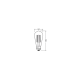 LEDVANCE LED filament bulb UE ST64 4W/60W E27 3000K 840lm NonDim 50Y