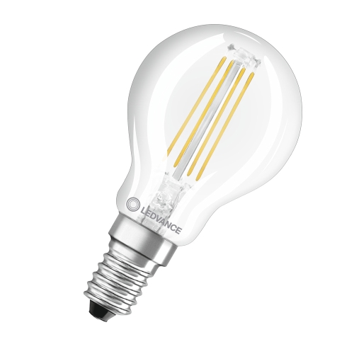 LEDVANCE LED filament lamps PFM P45 4.8W/40W E14 2700K 470lm Dim 15Y clear