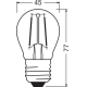 LEDVANCE LED filament lamps PFM P45 4.8W/40W E27 2700K 470lm Dim 15Y clear