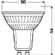 LEDVANCE LED reflector CLS PAR16 3.7W/35W GU10 2700K 230lm/36° Dim 25Y