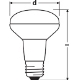 LEDVANCE LED reflector CLS R80 4.8W/60W E27 2700K 345lm/36° Dim 25Y