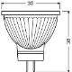 LEDVANCE LED reflector PFM MR11 2.5W/20W GU4 2700K 184lm/36° NonDim 15Y glass