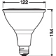 LEDVANCE LED reflector PFM PAR38 15.2W/120W E27 2700K 1035lm/30° Dim 25Y glass