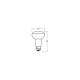 LEDVANCE LED reflector PFM R63 2.9W/40W E27 2700K 210lm/36° NonDim 15Y glass