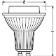 LEDVANCE LED reflector SUP PAR16 9.5W/80W GU10 2700K 575lm/36° Dim 40Y glass