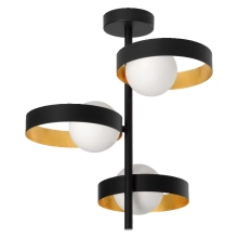 LEDVANCE light ceiling lamps. DECOR.MEMPHIS.C 3xG9 ; black/gold