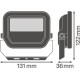 LEDVANCE light.flood.LED FLOODLIGHT.PFM 10W 1100lm/830 IP65 70Y; black