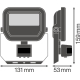 LEDVANCE light.flood.LED FLOODLIGHT.PFM 10W 1100lm/830 IP65 70Y; black sensor