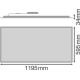 LEDVANCE light panel.LED PANEL.C 53W 5830lm/840/90° IP44 70Y 120x60; DALI UGR19