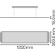 LEDVANCE light panel.LED PANEL.D/I 36W 4000lm/830 IP20 60Y ;120x30 curtain.