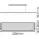 LEDVANCE light panel.LED PANEL.D/I 36W 4000lm/840 IP20 DALI 80Y ;120x30 UGR19