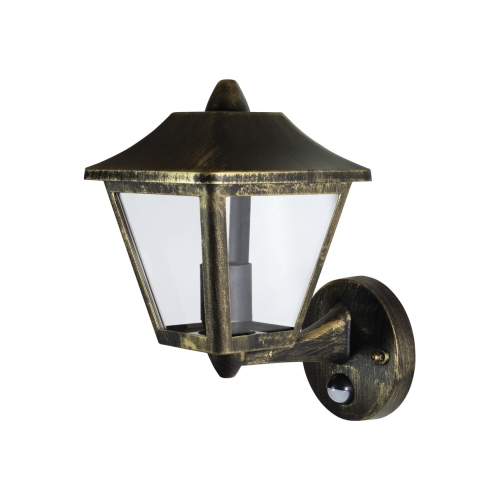 LEDVANCE light wall lamps. EnduraC Series 1xE27 IP44 sensor black/gold