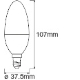 LEDVANCE SMART+ candle B38 5W/40W E14 27-6500K 470lm Dim 20Y BT