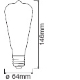 LEDVANCE SMART+ filam.bulb ST60 6W/53W E27 2400K 680lm Dim 15Y golden ZB