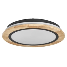 LEDVANCE SMART+ LED ceiling light OrbisWood 24W 2950lm/27-6500K IP20 wood WIFI