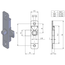 LIDOK lock 01.356 with hole 6x6mm