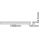 LINEAR SURFACE IP44 EMERGENCY 1500 43 W 3000 K WT