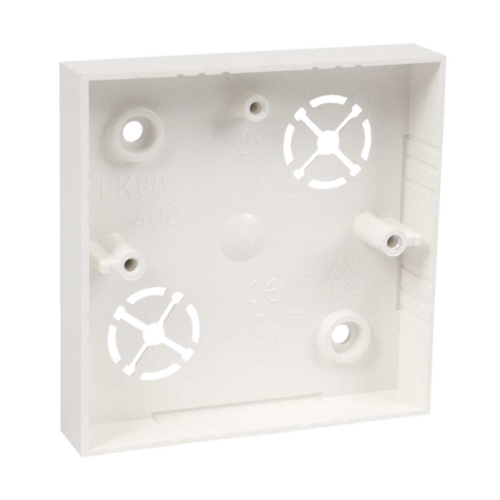 LK 80/1 - Junction box, color super white/RAL9003, package - 10/160 pcs