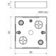 LK 80/1 - Junction box, color super white/RAL9003, package - 10/160 pcs