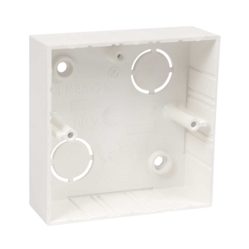 LK 80X28/1 - Junction box, color super white/RAL9003, package- 10/100 pcs