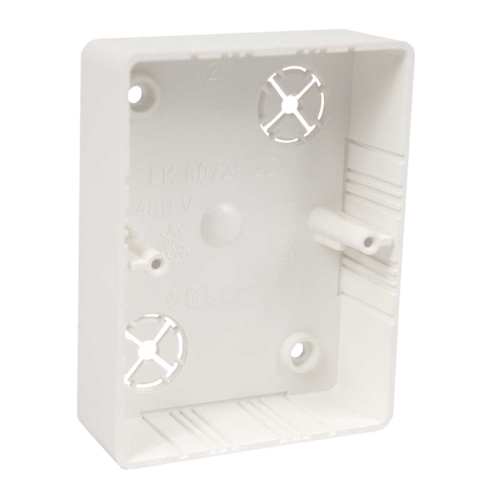 LK 80X28 2ZK - Junction box, color super white/RAL9003, package- 10/80 pcs