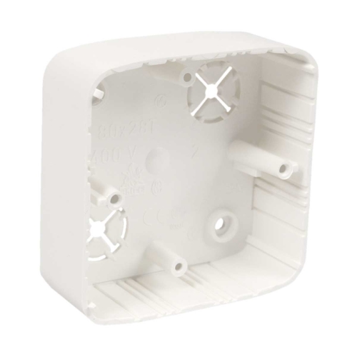 LK 80X28 T - Junction box, color super white/RAL9003, package - 10/100 pcs