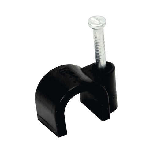 METRODIS clamp.cable+nail 830.30/10 10mm black blister pack-30pcs