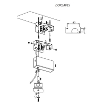 MODUS suspension for the DON lamp; black incl. cable 3x0.75