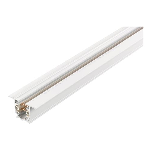 NORD.ALUM 3-f. rail, length 200 cm, recessed; white