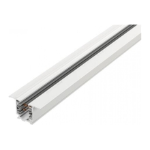 NORD.ALUM 3-f. rail, length 300 cm, recessed; white