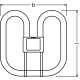 OSRAM bright.compact. CFL SQUARE 28W/835 4-pin GR10q