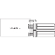 OSRAM bright.compact. DULUX D/E 18W/840 G24q-2