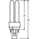 OSRAM bright.compact. DULUX D/E 18W/840 G24q-2