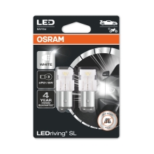 OSRAM car bulbs.LED P21/5W 7528DWP-02B 2W 12V BAY15d blister-2pcs