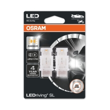 OSRAM car bulbs. LED P27/7W 3157DYP-02B 1.3W 12V W2.5x16q blister-2pcs