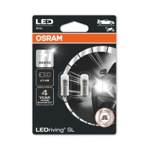 OSRAM car bulbs.LED T4W 3893DWP-02B 0.8W 12V BA9s blister pack-2pcs