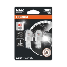 OSRAM car bulbs.LED W16W Red 921DRP-02B 1.4W 12V W2.1x9.5d blister-2pcs