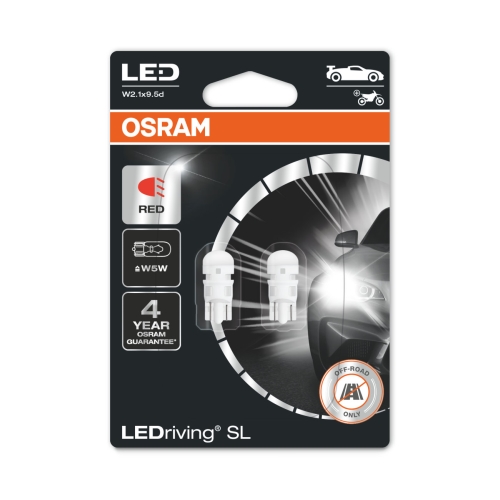 OSRAM car bulbs.LED W5W 2825DRP-02B 0.6W 12V W2.1x9.5d blister-2pcs