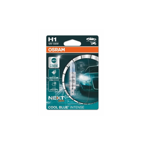 OSRAM car headlights. H1 COOL BLUE INTENSE.NG 64150CBN 55W 12V P14.5s blister