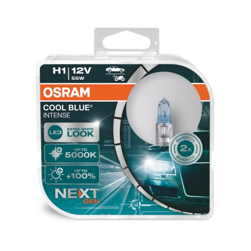 OSRAM car headlights. H1 COOL BLUE INTENSE.NG 64150CBN 55W 12V P14.5s HCBox-2pcs