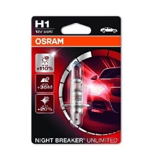 OSRAM car headlights. H1 NIGHT BREAKER SILVER 64150NBS 55W 12V P14.5s blister