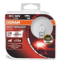 OSRAM car headlights. H1 NIGHT BREAKER SILVER 64150NBS 55W 12V P14.5s HCBox-2pcs