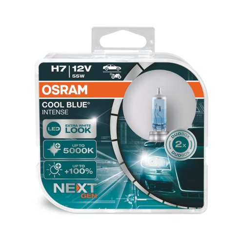 OSRAM car headlights. H7 COOL BLUE INTENSE 64210CBN 55W 12V PX26d HCBox-2pcs